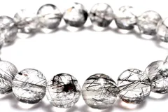 【１点物】AAA☆クリア ブラックトルマリンインクォーツ　10mm　ブレスレット パワーストーン 天然石 _MA8380