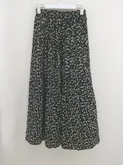 ◇ fifth フィフス 総柄 ロング ギャザー スカート サイズF ブラック ベージュ レディース  【中古】 【1206200007897】