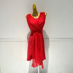 社交ダンス　gentil ジャンティ authentic フラメンコ ドレープラテンワンピース トライアル　242307008