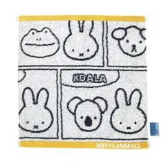 ミッフィー MIFFY & ANIMALS ジャカード ウオッシュタオル アイボリー  (アイボリー)  日本製