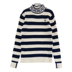 サイズ：0 JACK BUNNY ジャックバニー  長袖ハイネックTシャツ  ブラック系 [240101415883] ゴルフウェア レディース ストスト 超美品】ジャックバニー 長袖ハイネックシャツ 黒 ロゴ白
