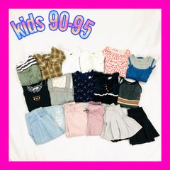 ＊中古＊ まとめ売り キッズ 90 95   トップス  ブラウス  パンツ  スカート  ワンピース 秋 冬 合計16点  ブリーズ hushush  touslescalecons  女の子 ピンク ブラック フォロー割  C554