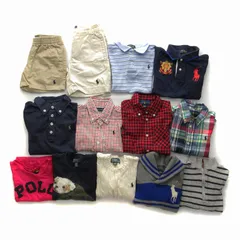 ラルフローレン RALPH LAUREN 13点セット まとめ売り 子供服 ニット セーター ダウンボタンシャツ ポロシャツ Tシャツ カットソー ショートパンツ 110cm 100cm 90cm /SE