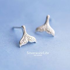 マーメイド　ピアス　人魚　シルバー　Silver925　ジュエリー　フィッシュテール