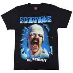 【土日も発送】Scorpions Blackout スコーピオンズ ブラックアウト  メンズ レディース ロックＴシャツ バンドＴシャツ ブラック 半袖 RockYeah