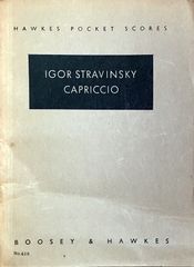 ストラヴィンスキー カプリッチョ (スタディスコア/ポケットスコア) 輸入楽譜 Stravinsky Capriccio ブージー&ホークス/Boosey & Hawkes 洋書