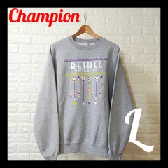 トレーナー　チャンピオン　灰　L　古着　アメカジ　USED　グレー　Champion　○