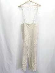 ◇ LOWRYS FARM ローリーズファーム カジュアル シンプル ストレート サロペット サイズF ベージュ レディース E  【1407180050495】