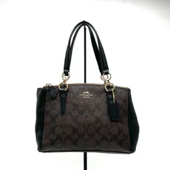 【中古】良品 COACH コーチ ロゴ レザー ハンド バッグ eY0793N