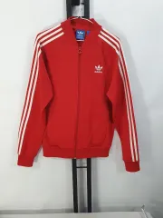 アディダス ジャージ Superstar トラックジャージ レッド 白・赤 100