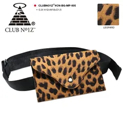 CLUB NO1Z バッグ スマホショルダー ヒョウ柄 クラブノイズ ベルトポーチ グロー iPhone 対応 ケース ウエストポーチ ミニポーチ ポーチ ウエストバッグ 小さめ レオパード b系 ヒップホップ ストリート系 メール便 BS-BG-SB-004