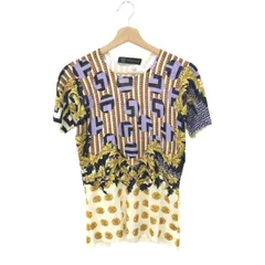 Gianni Versace ジャンニヴェルサーチ シルク半袖ニット サイズ:46 メデューサ/総柄    マルチカラー レディース / 240001164387のサムネイル