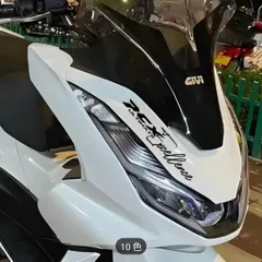 ホンダ PCX 用 フロントカウルステッカー 2枚セット  ブラック ホワイト シルバー 3色あり PCX HYBRID JK05 JK06 KF4 JF81 JF84 KF30 JF28 JF56 KF18 KF12 店長マシンにも使用