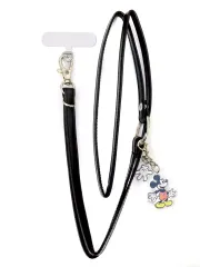 【中古】ストラップ ミッキーマウス ストラップ スマートフォン用 チャーム付き Tebura Goods 「ディズニー」 ディズニーストア限定