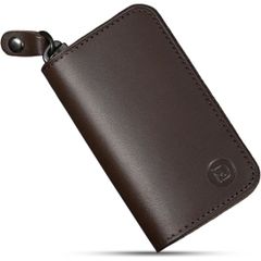 【新品未開封】キーケース メンズ 栃木レザー スマートキー対応 日本製 本革 YKKファスナー キーケース 車 コンパクト key case カラビナ プレゼント（コーヒー）MOD2980YSB