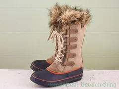 Y035 レディース SOREL スノーブーツ ウィンターブーツ 薄茶 25cm