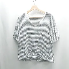 ◇ ⊂ JOURNAL STANDARD<!-利用不可文字-!>relume 綿 ボーダー 半袖 Tシャツ サイズF ホワイト レディース E  【1409240035084】