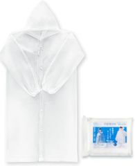 使い捨てレインコート レインポンチョ ゴム袖口 【環境にやさしいEVA素材】 ひも付きフード 雨合羽 通勤 通学 ユニセックス大人 レインウェア ワンサイズ 半透明タイプ