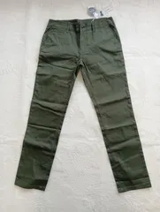 【新品未使用】　HALHAM　ハルハム　チノパン　コットン　ポリエステル　ストレッチ　カーキ