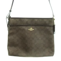コーチ COACH ショルダーバッグ レザー ロゴ シグネチャー 総柄 茶 ブラウン F58297 /AH9 ■GY17