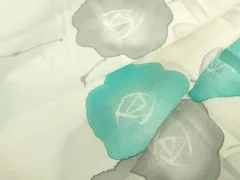 平和屋着物＊夏物 小紋 絽 草花文 洗える着物 DAAW0446op