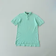 90s USA製　ラルフローレン　ポロカントリー　ミントグリーン　Ralph Lauren country Embroidered logo Msize vintage T1429 Ａ3