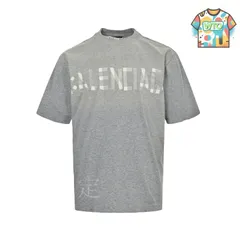 【今日WTO】Balenciaga バレンシアガ 25SS マスキングテーププリント半袖 T シャツ-YM47