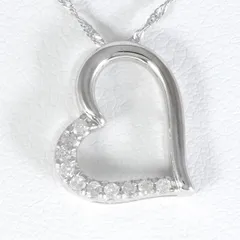 新品大特価美品『USED』 K14WG ネックレス ダイヤモンド 0.30ct 2.0g ホワイトゴールド