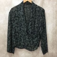 Krizia クリツィア  プルオーバー ブラウス ブラック ペイズリー柄