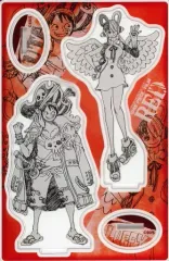【中古】アクリルスタンド・アクリルパネル ルフィ＆ウタA アクリルフィギュア2体セット 「ワンピース FILM RED」 劇場グッズ