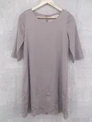 ◇ BEAMS LIGHTS ビームス ライツ 七分袖 膝丈 ワンピース 36 グレー系 *  【1002799787826】のサムネイル
