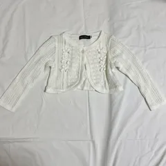 BeBe べべ サイズ100 ボレロ カーディガン 女の子 ホワイト フォーマル カジュアル 発表会 結婚式 入園式