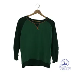 【訳アリ】Coen コーエン トップス トレーナー カジュアル 丸首 長袖 レディース グリーン M 綿100% 901-13206 送料無料 古着