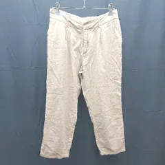 ◇ earth music&ecology ウエストゴム カジュアル生地薄め パンツ サイズM ベージュ レディース E  【1304120041141】