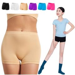 ダンス 体操 バレエ インナーパンツ キッズ ジュニア ショーツ アンダーウェア ショートパンツ 透け防止 ショート丈 1分丈 2分丈 パンツ ヒップホップ ストレッチ 下着 ペチコート インナー 見せパン 130 140 150 160 ネオン cr27n