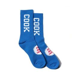 【新品・未使用】Cookman SOCKS (Rib Crew) BLUE クックマン ソックス ブルー