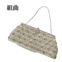 組曲 ビーズ刺繍バッグ　パーティーバッグ　ビジュー　バック　結婚式　お呼ばれ