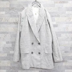 H&M チェックテーラードジャケット 02032
