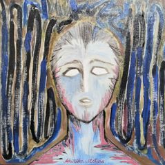 Akihiko Mihara, Salon d'Automne selected artist, oil painting [blue beauty], abstract painting, female figure, small piece, artwork, fine art, interior, original artwork, miscellaneous goods, oil painting, art, S3 size, contemporary art, interior coordination.