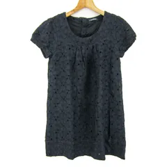 レイビームス ワンピース 半袖 レース ブランド トップス 黒 レディース Fサイズ ブラック Ray Beams 【中古】