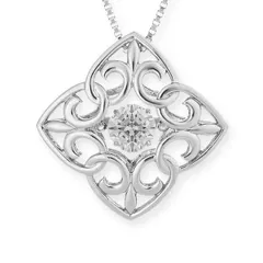 ネックレス レディース クロスフォー ダンシングストーン アクセサリー  プレゼント おしゃれ