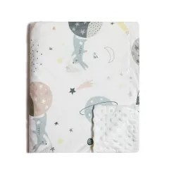 ☆ ホワイト×ウサギ ☆ 110×75cm ☆ ベビーブランケット lybl121 ベビーブランケット 冬 ブランケット ひざ掛け ひざかけ 赤ちゃん ベビーケット ベビー毛布 お昼寝ケット おしゃれ かわいい 暖かい 男の子 女の子 キッズ ナチュラル