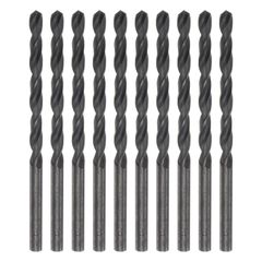uxcell 10個入りジョバードリルビット 4.5mm (11/64) ナイトライドコーティングされた高速度鋼（HSS）4241ツイ ストドリルビット ステンレス鋼 銅 アルミニウム合金 金属 木材 プラスチック用 黒