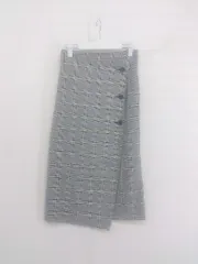 ◇ LOWRYS FARM ローリーズファーム チェック柄 膝下丈 ラップ巻き スカート サイズM ブラック マルチ レディース P  【1302160005185】