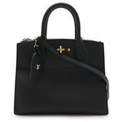 LOUIS VUITTON ルイ ヴィトン シティ スティーマーPM ハンドバッグ 2WAY ショルダーバッグ レザー ノワール 黒 ブラック M53028