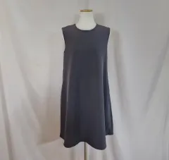 UNIQLO(ユニクロ) チャコールグレー ノースリーブ A ライン ワンピース