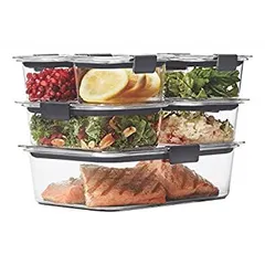 中古】【輸入品・未使用】Rubbermaid (ラバーメイド) 2108377 ブリリアンスストレージ 食品保存容器 プラスチック蓋 14個セット  ビスフェノールA不使用 - メルカリ