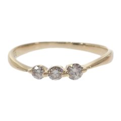 中古】 K18WG/YG デザインジュエリー リング イエローゴールド  