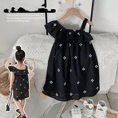 ワンピース キッズ ノースリーブ キャミソールワンピース 子供 女の子 コーデ カジュアル 普段着 通園 通学 ジュニア服 ガールズ 可愛い 発表会 ドレス 韓国 洋服 ビーチ リゾートワンピース 
