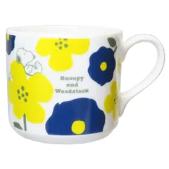 スヌーピー マグカップ 磁器製マグ フラワー ピーナッツ 金正陶器 日本製食器 キャラクター グッズ 